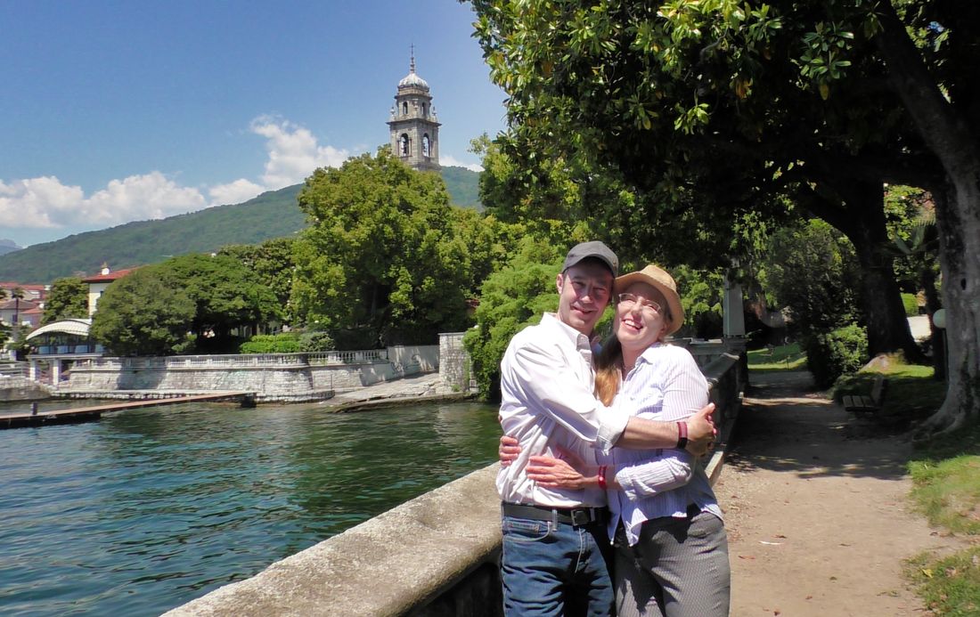 Mitch and Dina at Lake Maggiore, Italy