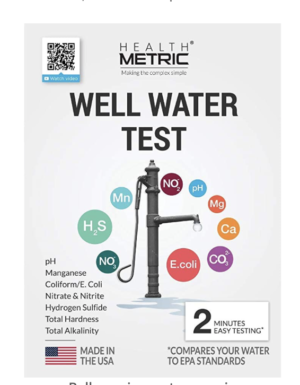 Well water test kit package front